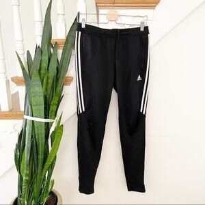 Adidas black and white 3 stripes sweat pants size Medium
